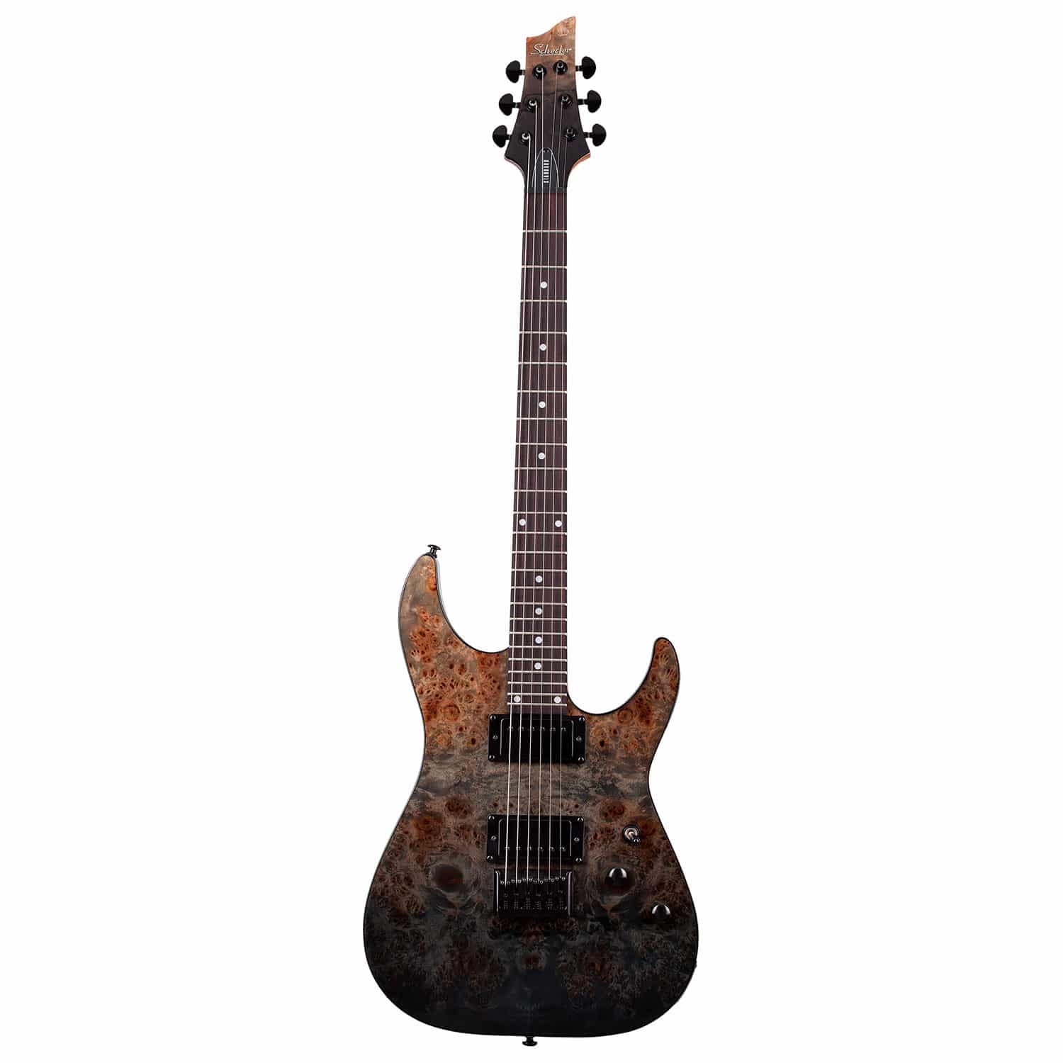 Schecter C1 Standard Black Fade Burst Burl